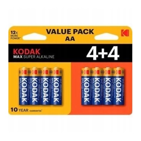 Bateria alkaliczna KODAK MAX LR6 AA cena za 8 sztuk