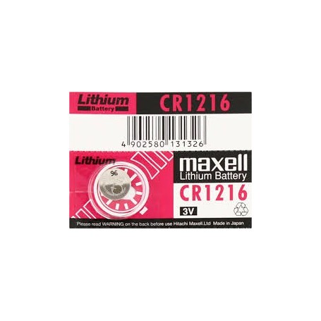 ~ Bateria litowa MAXELL 3V CR 1216 --- 1 sztuka