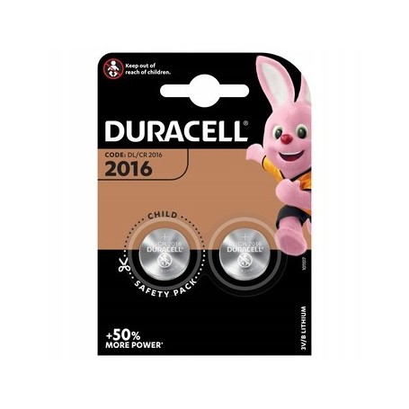 Bateria litowa DURACELL 3V CR 2016 --- 2 sztuki