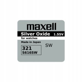 1x BATERIA SREBROWA MAXELL SR 616 SW 321 SR65 611