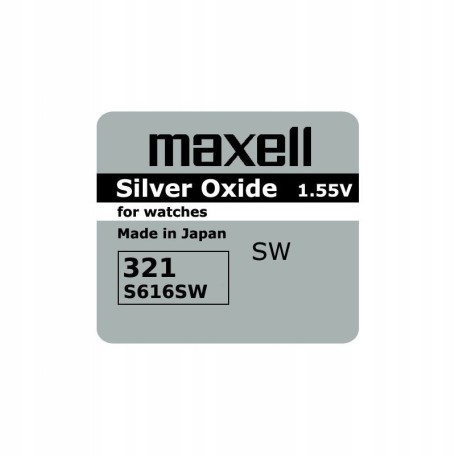 1x BATERIA SREBROWA MAXELL SR 616 SW 321 SR65 611