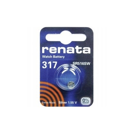 1 x BATERIA SREBROWA RENATA SR 516 SW 317 SR62
