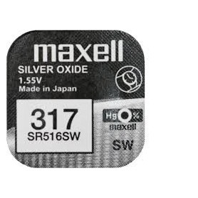 1 x BATERIA SREBROWA MAXELL SR 516 SW 317 SR62