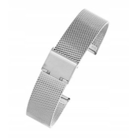 Bransoleta siatka do zegarka JK srebrna 18 mm