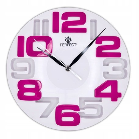 Kolorowy zegar cienny Perfect WL 689A DU½E CYFRY