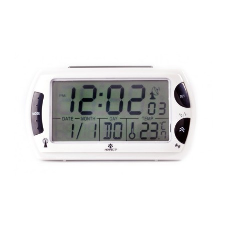 Budzik kwarcowy LCD radio controlled PERFECT 358