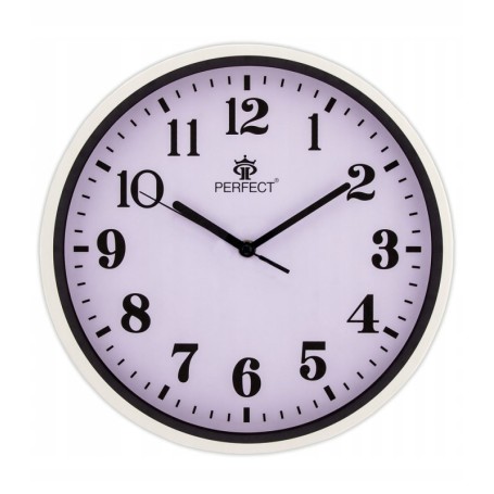 Czytelny zegar cienny PERFECT N12 biay