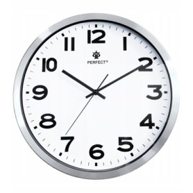 Zegar analogowy cienny Perfect 3108 aluminium