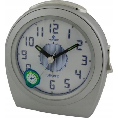 Zegar Budzik kwarcowy PERFECT podwietlenie LED