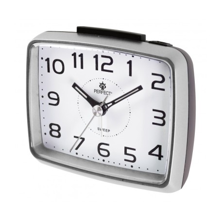 Budzik kwarcowy PERFECT 879 zegar alarm podwietlenie pyn¥cy mechanizm