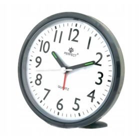 Zegar Budzik kwarcowy PERFECT 2829 ALARM PODWIETLENIE pyn¥cy mechanizm