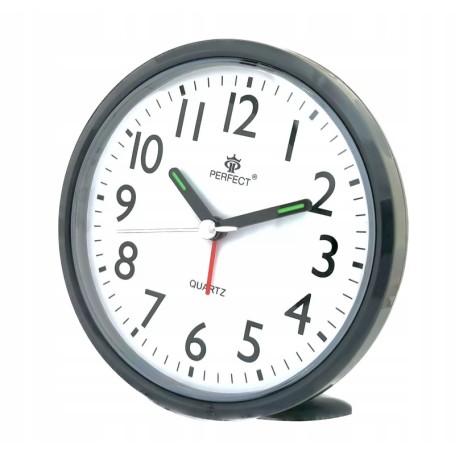 Zegar Budzik kwarcowy PERFECT 2829 ALARM PODWIETLENIE pyn¥cy mechanizm