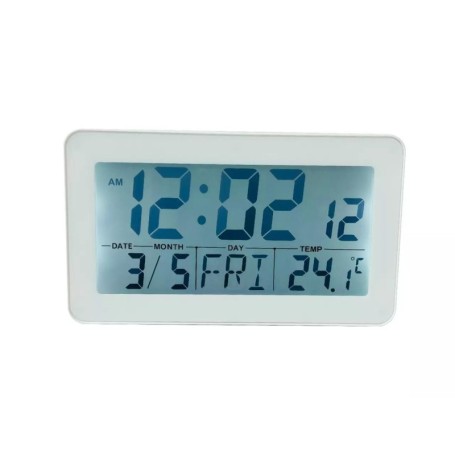 Zegar Budzik kwarcowy PERFECT JB 8203 PODWIETLENIE ALARM kalendarz