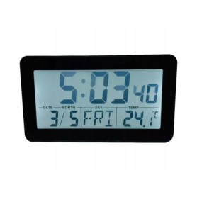 Zegar Budzik kwarcowy PERFECT JB 8203 PODWIETLENIE ALARM kalendarz