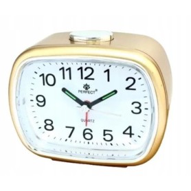Zegar Budzik kwarcowy PERFECT 2827 PODWIETLENIE ALARM PYN¤CY MECHANIZM