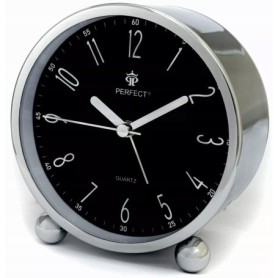 Zegar Budzik kwarcowy PERFECT 519 PODWIETLENIE ALARM PYN¤CY MECHANIZM