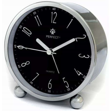 Zegar Budzik kwarcowy PERFECT 519 PODWIETLENIE ALARM PYN¤CY MECHANIZM