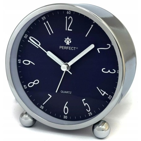 Zegar Budzik kwarcowy PERFECT 519 PODWIETLENIE ALARM PYN¤CY MECHANIZM