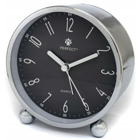 Zegar Budzik kwarcowy PERFECT 519 PODWIETLENIE ALARM PYN¤CY MECHANIZM
