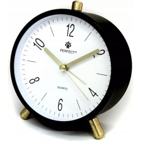 Zegar Budzik kwarcowy PERFECT 520 PODWIETLENIE ALARM PYN¤CY MECHANIZM
