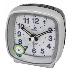 Budzik kwarcowy PERFECT 816 ZEGAR podwietlenie LED ALARM pyn¥cy mechanizm
