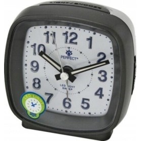 Budzik kwarcowy PERFECT 816 ZEGAR podwietlenie LED ALARM pyn¥cy mechanizm