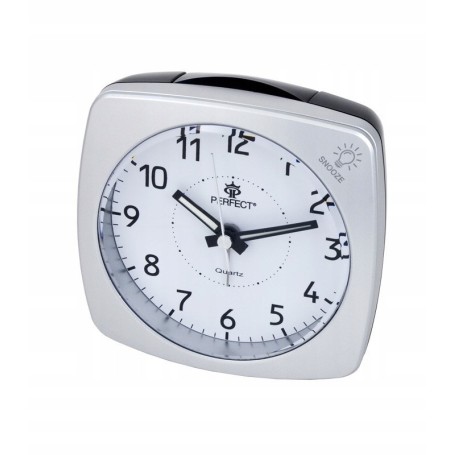 Budzik kwarcowy PERFECT 839 ZEGAR podwietlenie ALARM pyn¥cy mechanizm