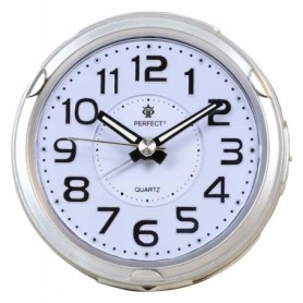 Budzik kwarcowy PERFECT 08604 ZEGAR ALARM DRZEMKA pyn¥cy mechanizm