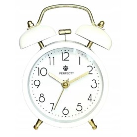 Budzik kwarcowy PERFECT 09504 ZEGAR ALARM GONG pyn¥cy mechanizm