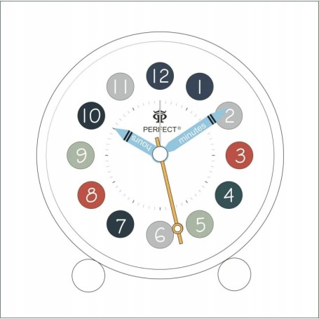 Budzik kwarcowy PERFECT 11009 ZEGAR ALARM DRZEMKA pyn¥cy mechanizm