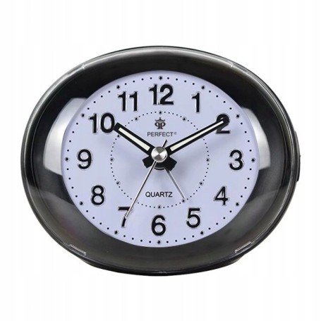 Budzik kwarcowy PERFECT 09101 ZEGAR ALARM DRZEMKA pyn¥cy mechanizm