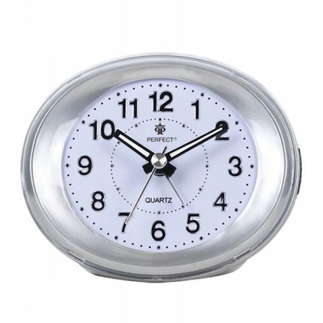 Budzik kwarcowy PERFECT 09101 ZEGAR ALARM DRZEMKA pyn¥cy mechanizm