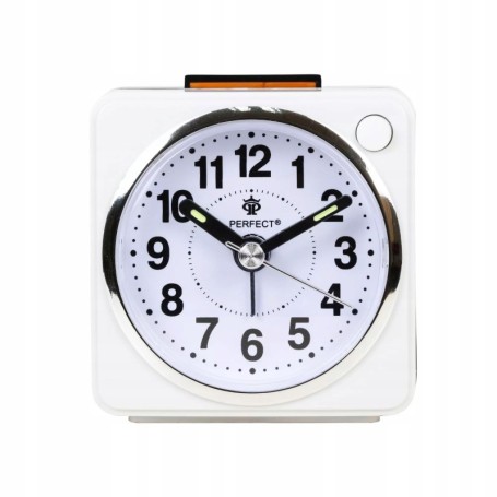 Budzik kwarcowy PERFECT 06602 ZEGAR ALARM DRZEMKA pyn¥cy mechanizm