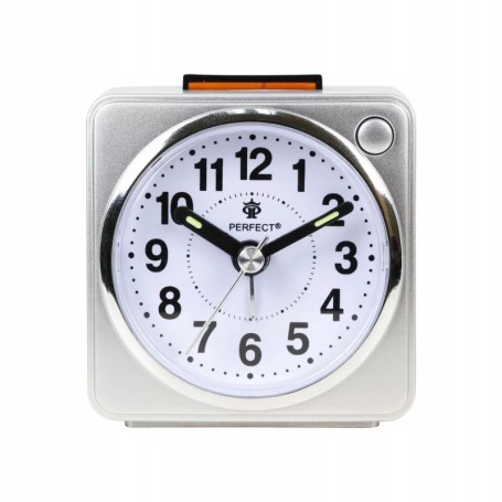 Budzik kwarcowy PERFECT 06602 ZEGAR ALARM DRZEMKA pyn¥cy mechanizm