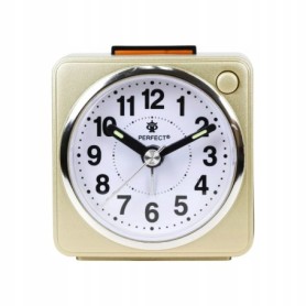 Budzik kwarcowy PERFECT 06602 ZEGAR ALARM DRZEMKA pyn¥cy mechanizm