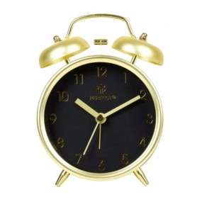 Budzik kwarcowy PERFECT 09805 ZEGAR ALARM GONG pyn¥cy mechanizm