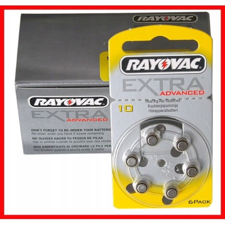 60 x bateria do aparat¢w suchowych Rayovac 10