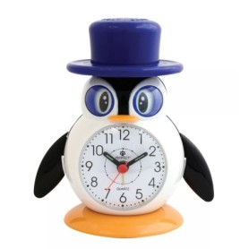 Budzik kwarcowy pingwinek PERFECT 152 zegar ALARM podwietlenie